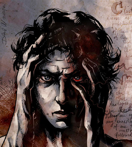 Cluster headache illustration